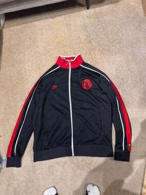 Vintage Manchester United 2008-09 Nike Full-Zip Track Jacket - Men's XL